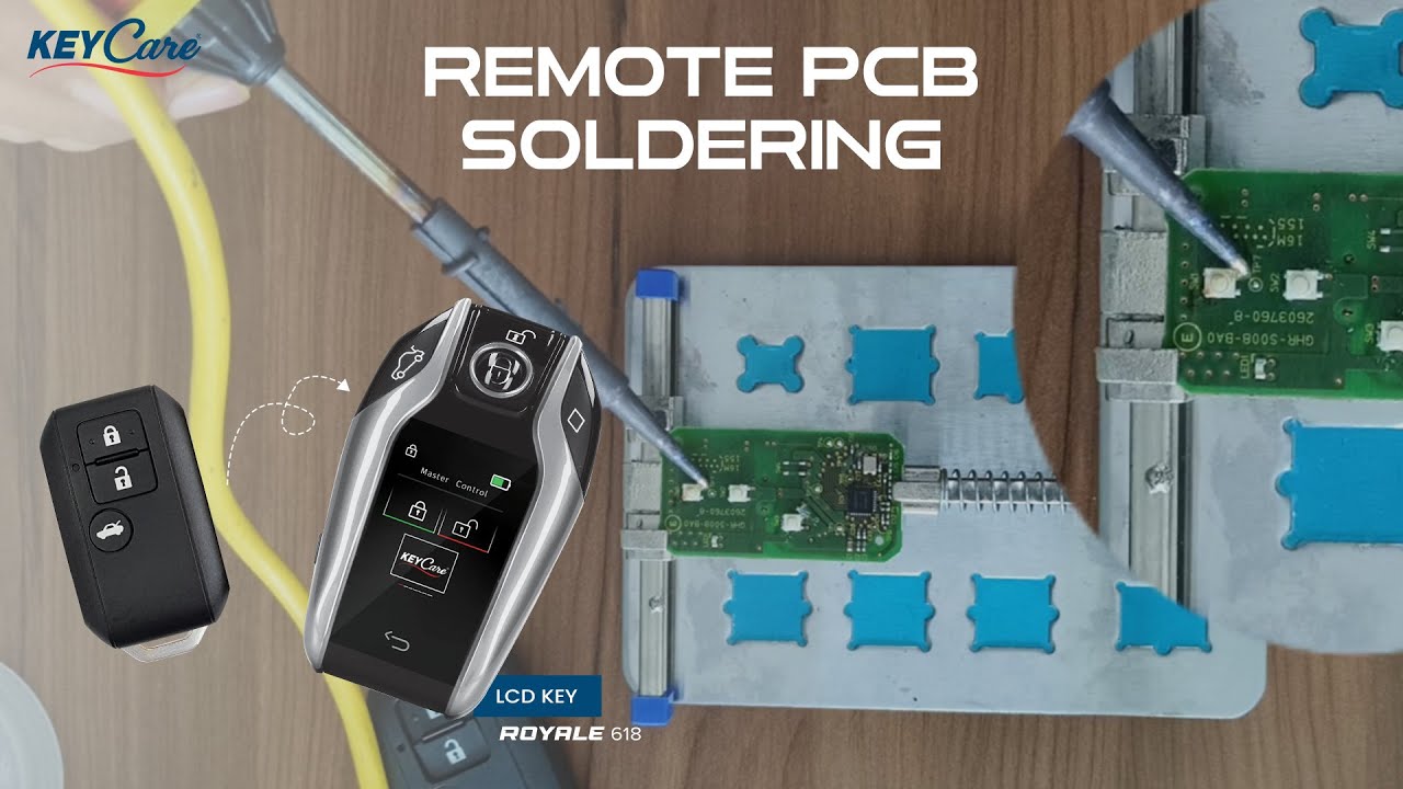 KeyCare LCD car remote key soldering process for DIY customers