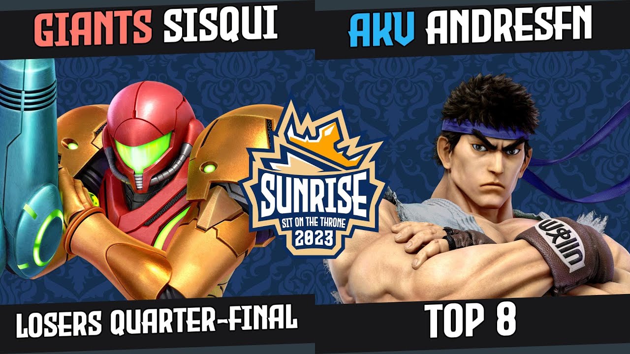 Sunrise 2023 - SSBU Singles | Top 8 Losers Quarter : Sisqui (Samus) vs AndresFN (Ryu)