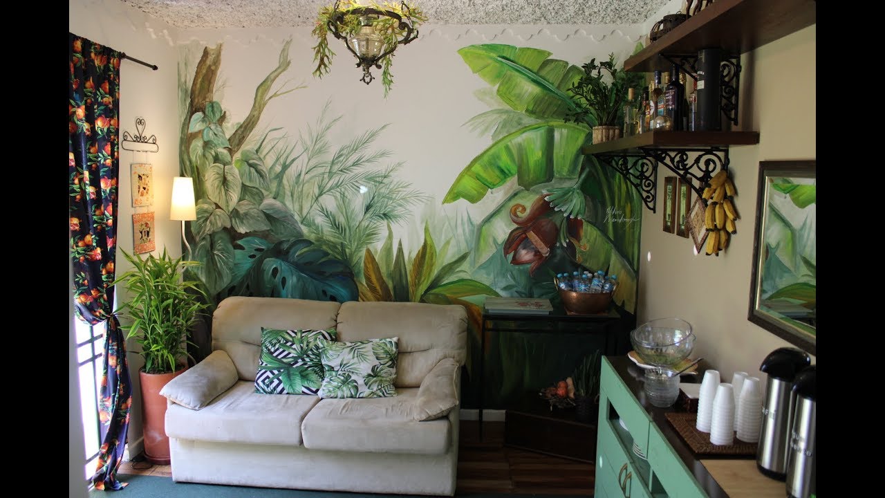 Pintura em parede: Paisagem Tropical