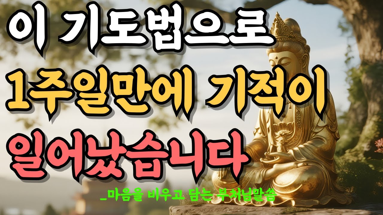 부처님: '이렇게 기도하면 하늘도 움직인다' | 3년간 검증된 7단계 기도법 #부처님말씀 #명언 #자기계발 #마음공부 #삶의지혜 #불교명상