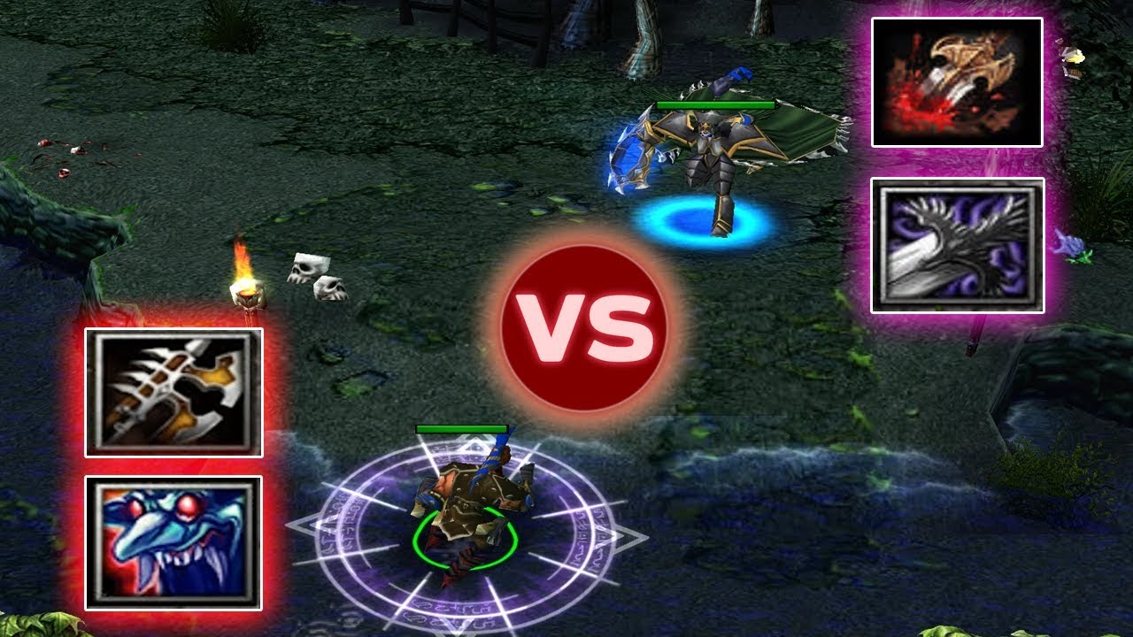 DOTA TROLL WARLORD vs MORTRED (LATE GAME FIGHT)
