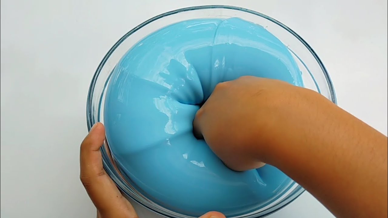 Cara Membuat Jiggly Blue Slime Tutorial 🥰