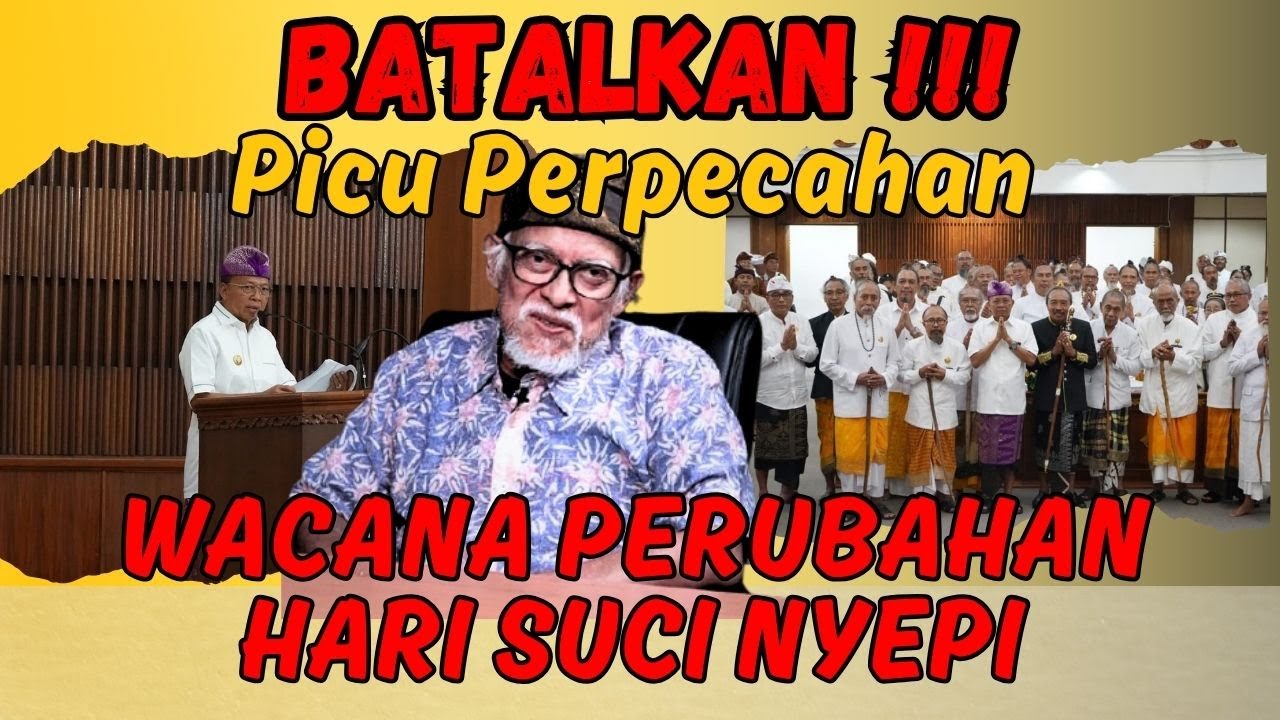 Polemik Perubahan Nyepi “Nyepi Berubah, Hindu Terpecah⁉️Siapa Berhak Mengatur Hari Suci⁉️