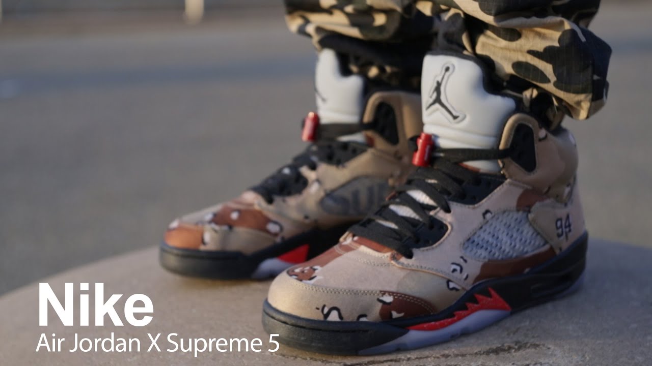 'On Foot Review' Air Jordan 5 Retro Supreme