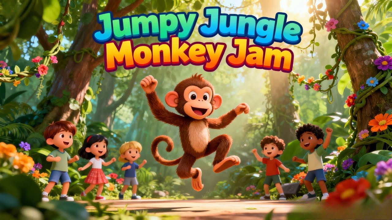 Clap Hop Spin Wiggle! Jungle Monkey Dance Song | Nursery Rhymes for Kids