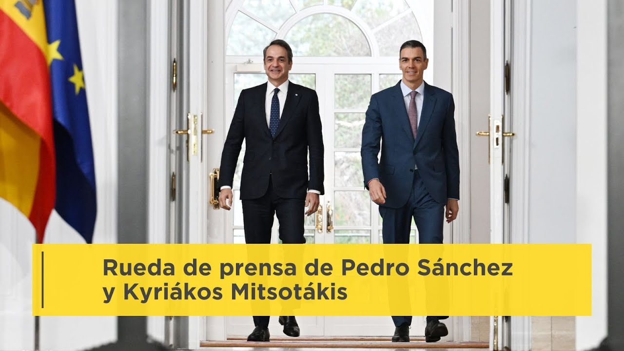 Rueda de prensa de Pedro Sánchez y Kyriákos Mitsotákis