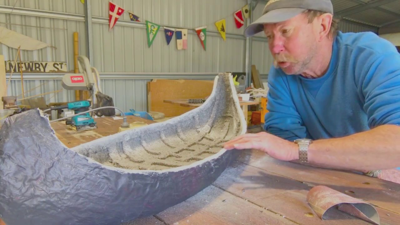 How to make a model viking ship for a funeral. Part 11