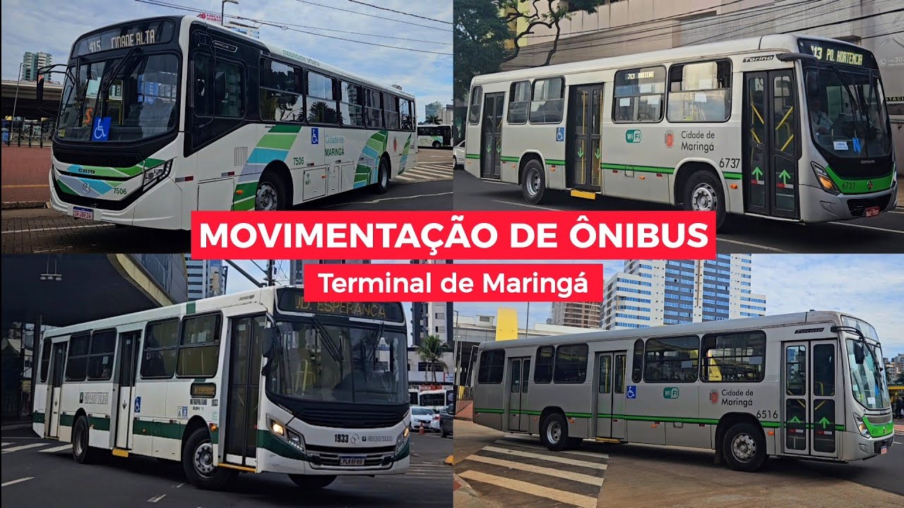 MOVIMENTAÇÃO de ÔNIBUS no TERMINAL de MARINGÁ