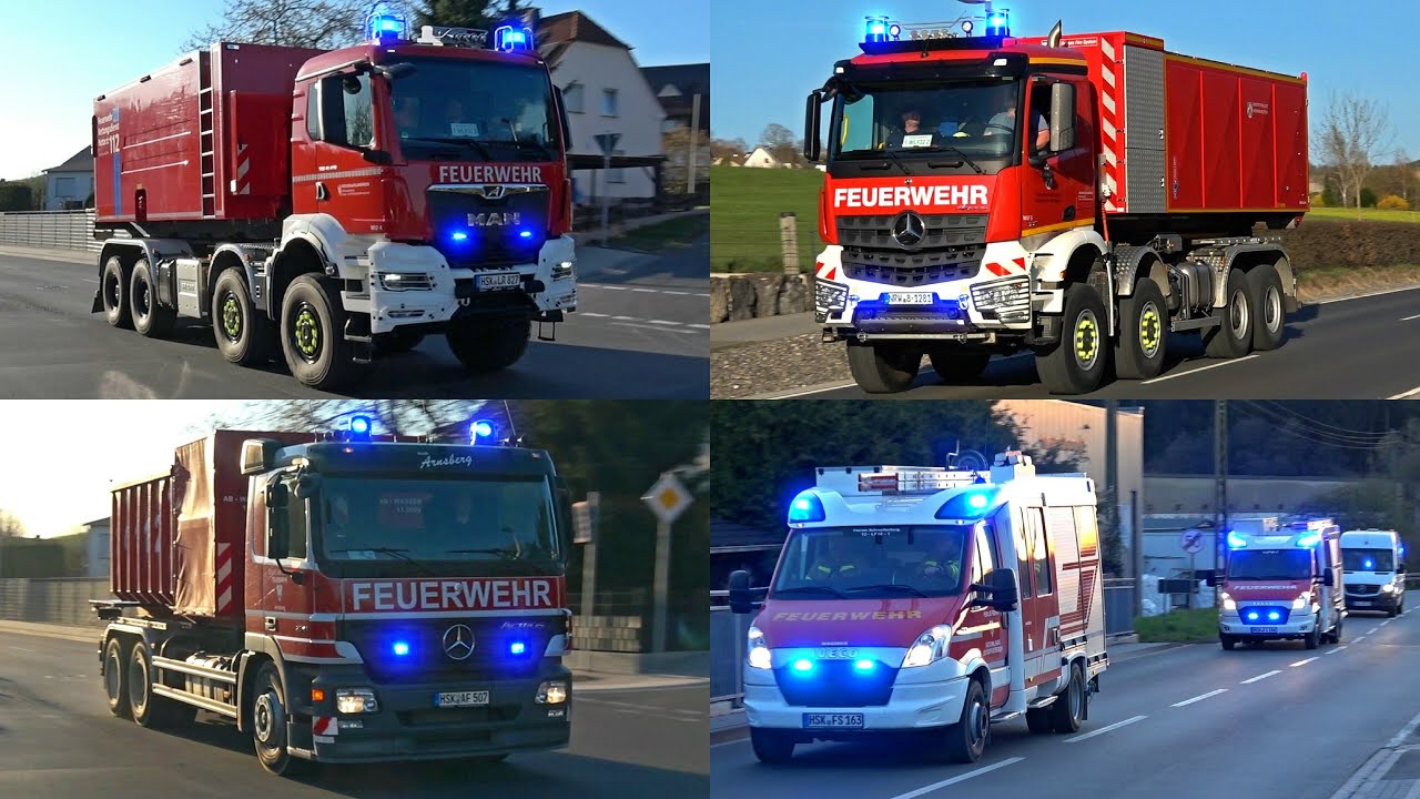 [GROẞER WALDBRAND in SUNDERN!] WLFs & VIEL FF | GROẞBRAND auf 55.000m² | Einsatzfahrten