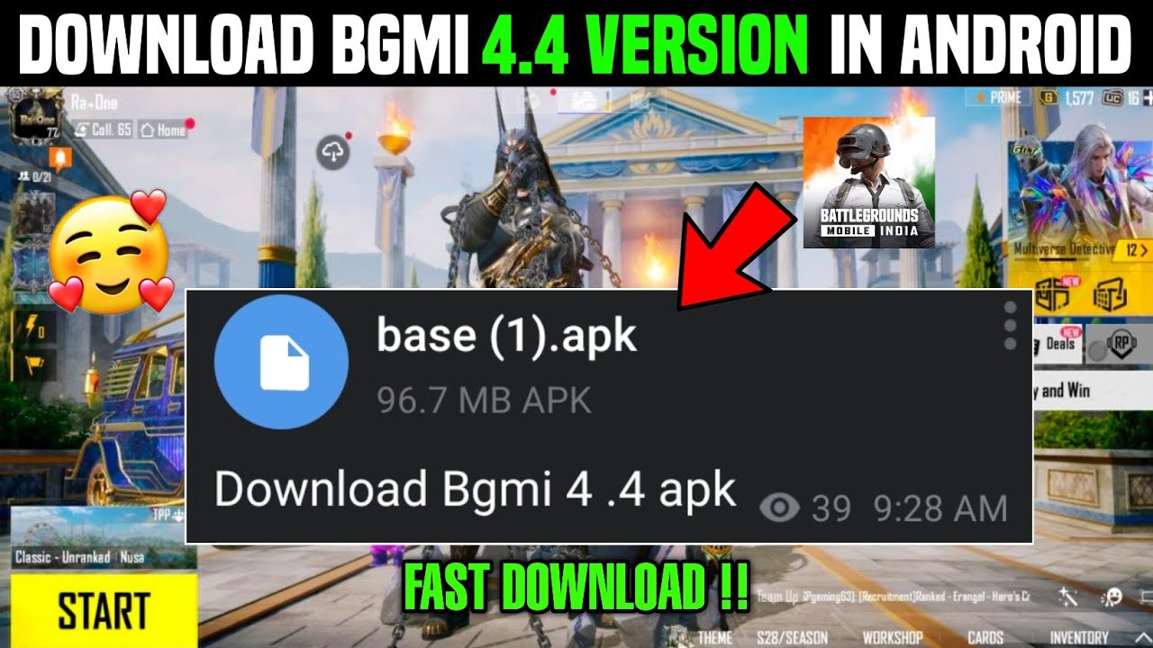 Download Bgmi 4.4 Version In Android | Bgmi 4.4 Update Option Not Showing In PlayStore