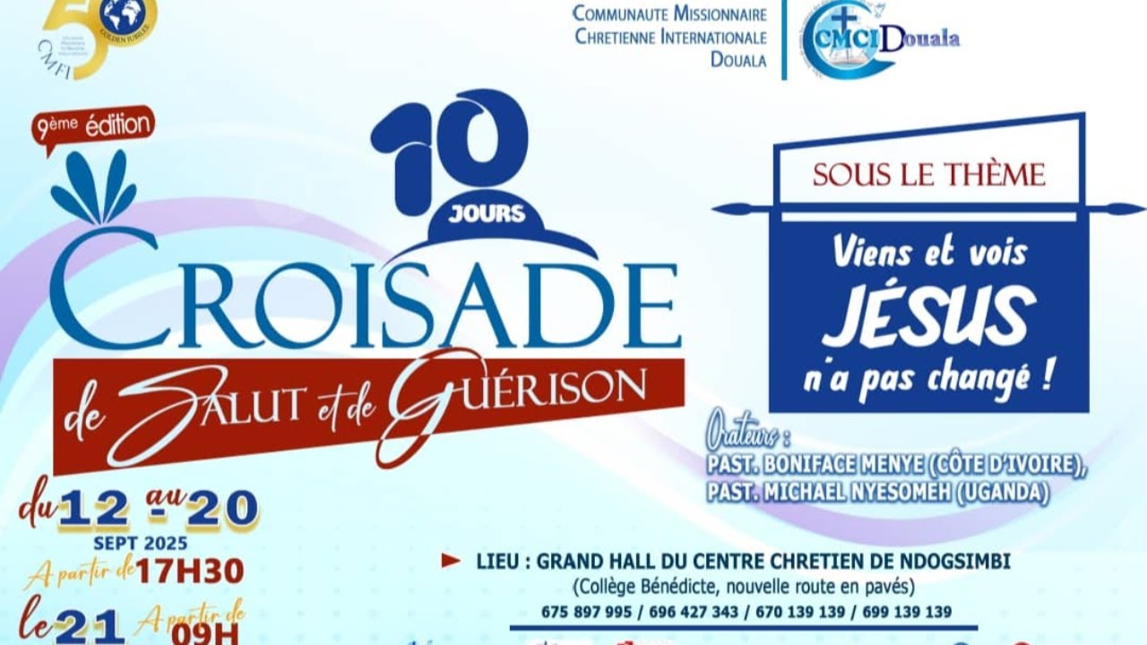 🔴DOUALA - CROISADE EVANGELIQUE A DOUALA - JOUR 1