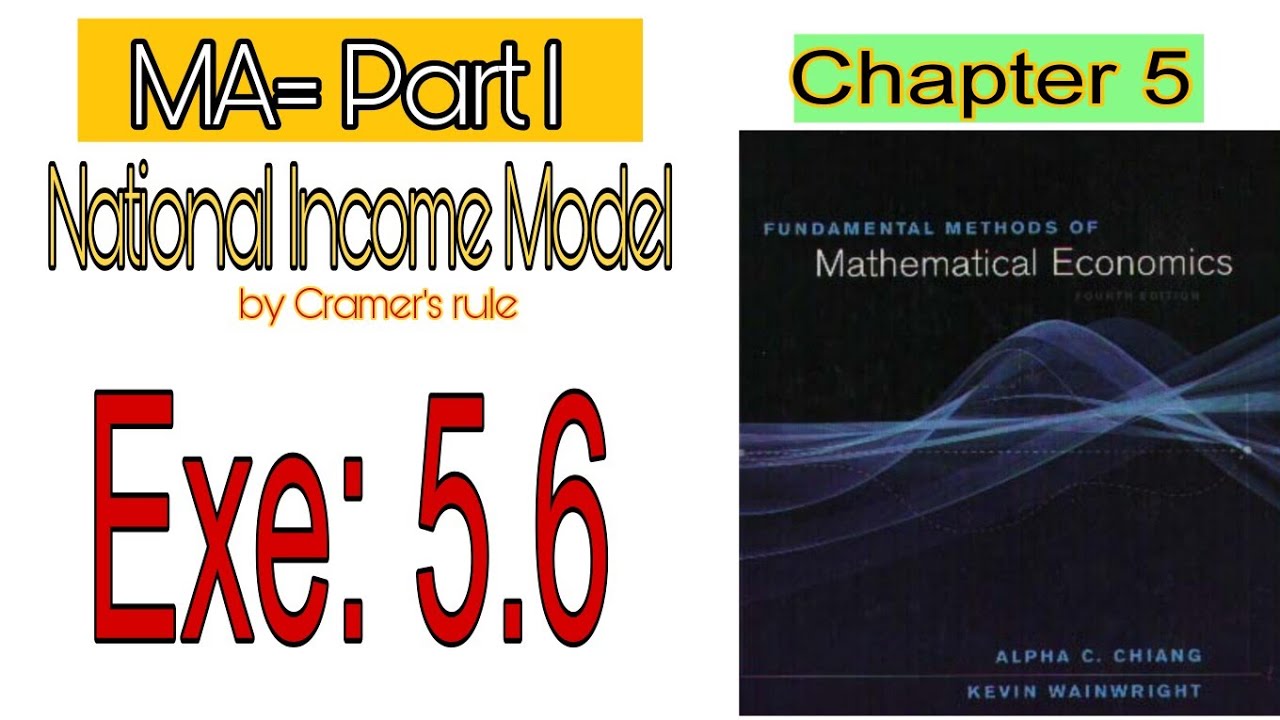 National Income Model | Endogenous Variables | Cramer&rsquo;s Rule | MA Economics Part 1