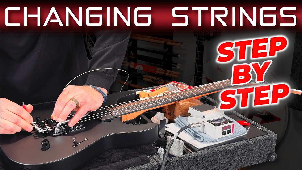 🎸 In Depth String Changing Tutorial (Floyd Rose Bridge)