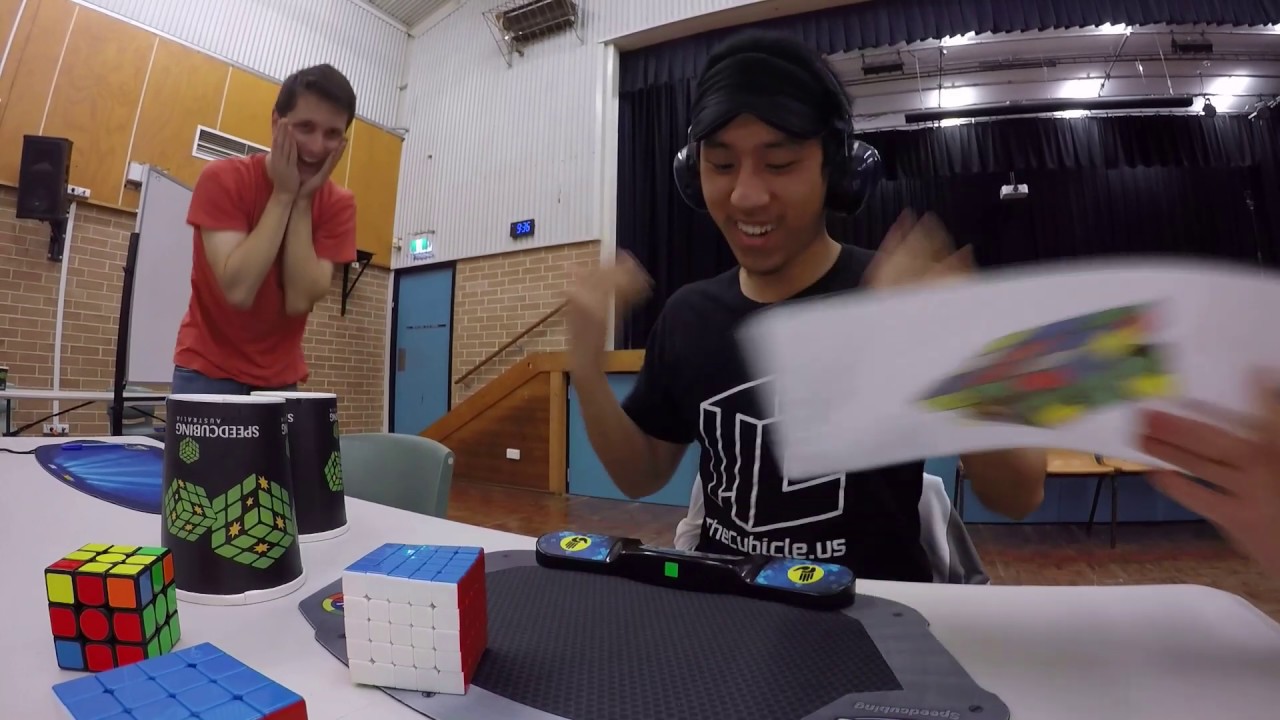Feliks watching me DNF a 5BLD by 2 + centres