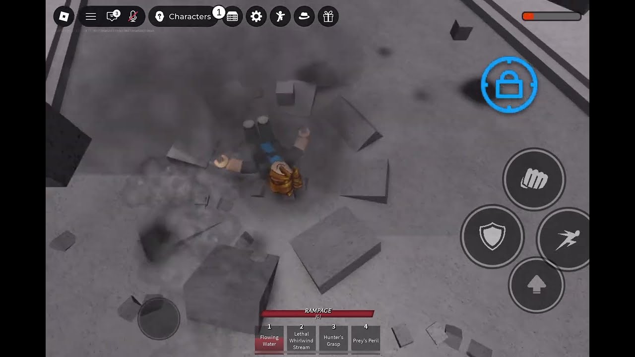 RUSTY MOBILE PLAYER PLAYS The Strongest Battlegrounds! thestrongestbattlegrounds #roblox #anime 