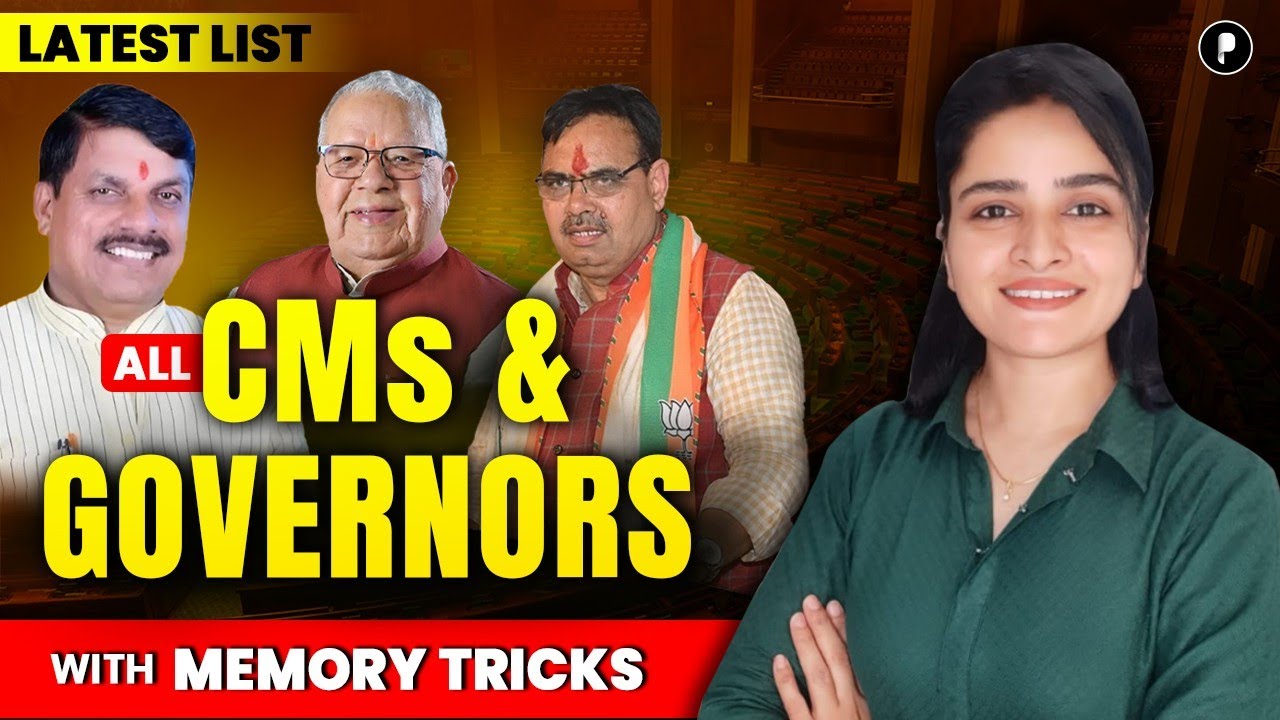 Updated List of CM & Governors of All States & UTs | मुख्यमंत्री और राज्यपाल | Parcham Classes