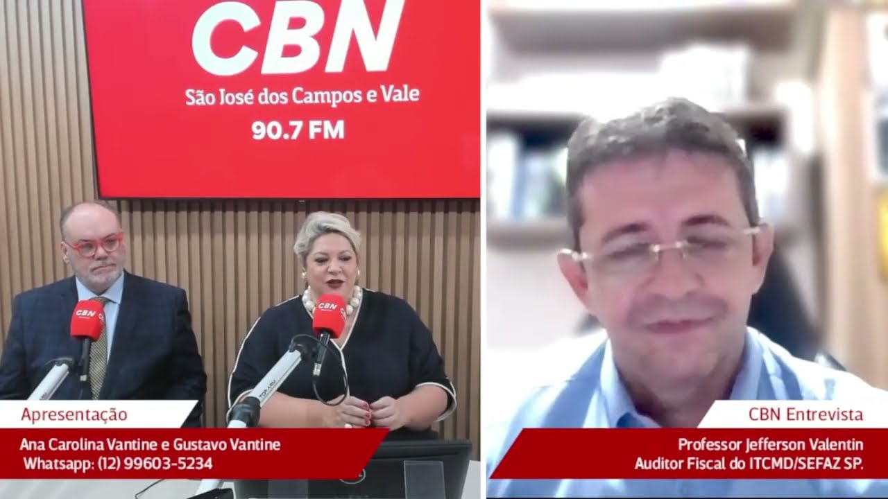 CBN Mundo Jurídico sábado (7/2) recebe Professor Jefferson Valentin Auditor Fiscal do ITCMD/SEFAZ SP