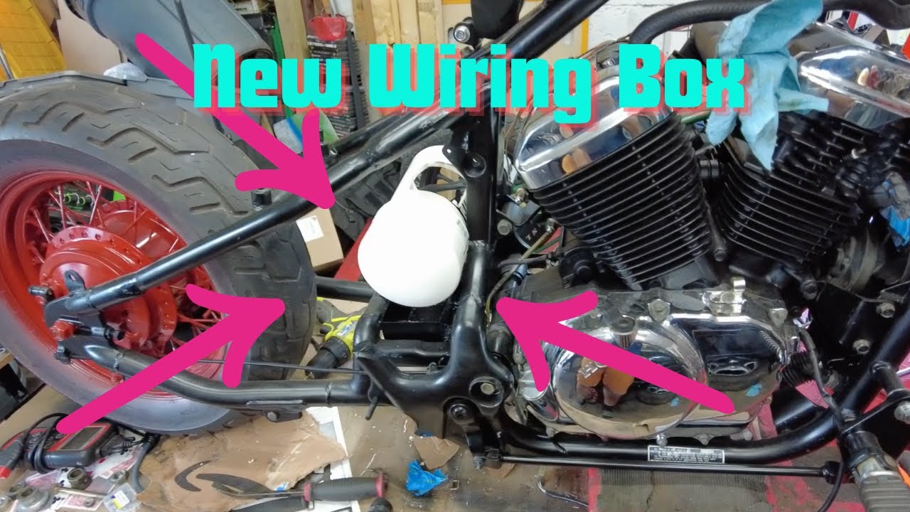 Honda shadow vlx600 - bobber build wiring box, white walls, radiator