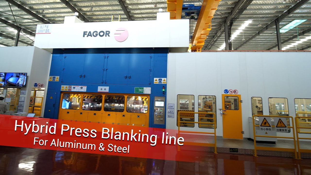 Hybrid press blanking line for automotive by Fagor Arrasate