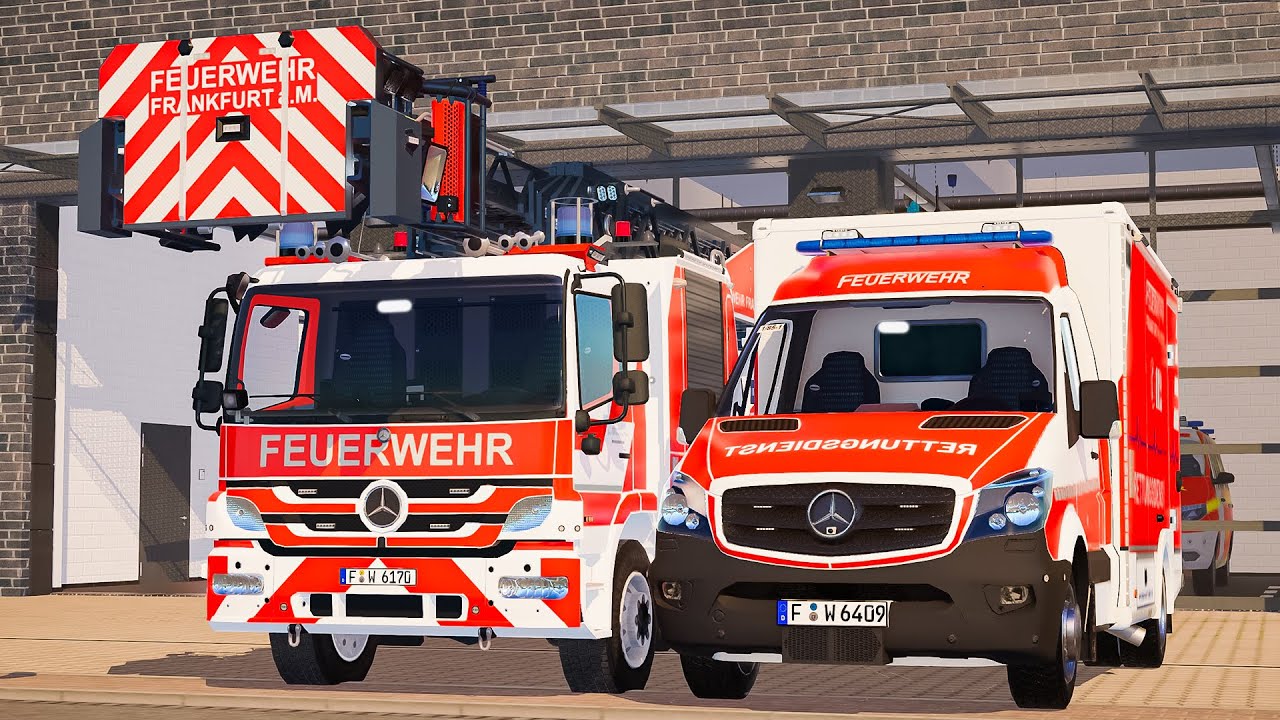 Emergency Call 112 – Frankfurt Fire Brigade & Ambulance Responding | Emergency Simulation 4K