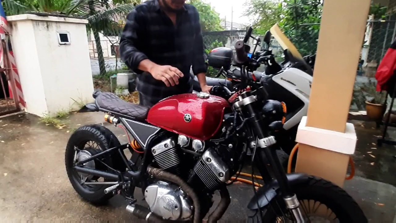 Virago 535 cafe racer tracker