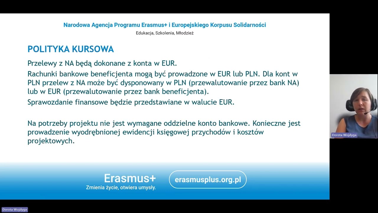 Zasady finansowe w projektach programu Erasmus+ akcja KA210, konkurs 2023