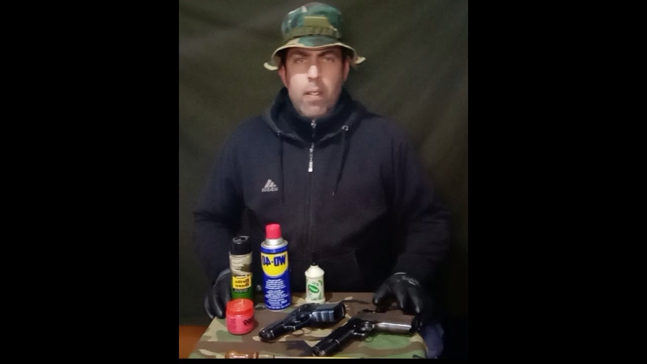 Limpieza basica y distintos tipos de lubricacion en armas cortas