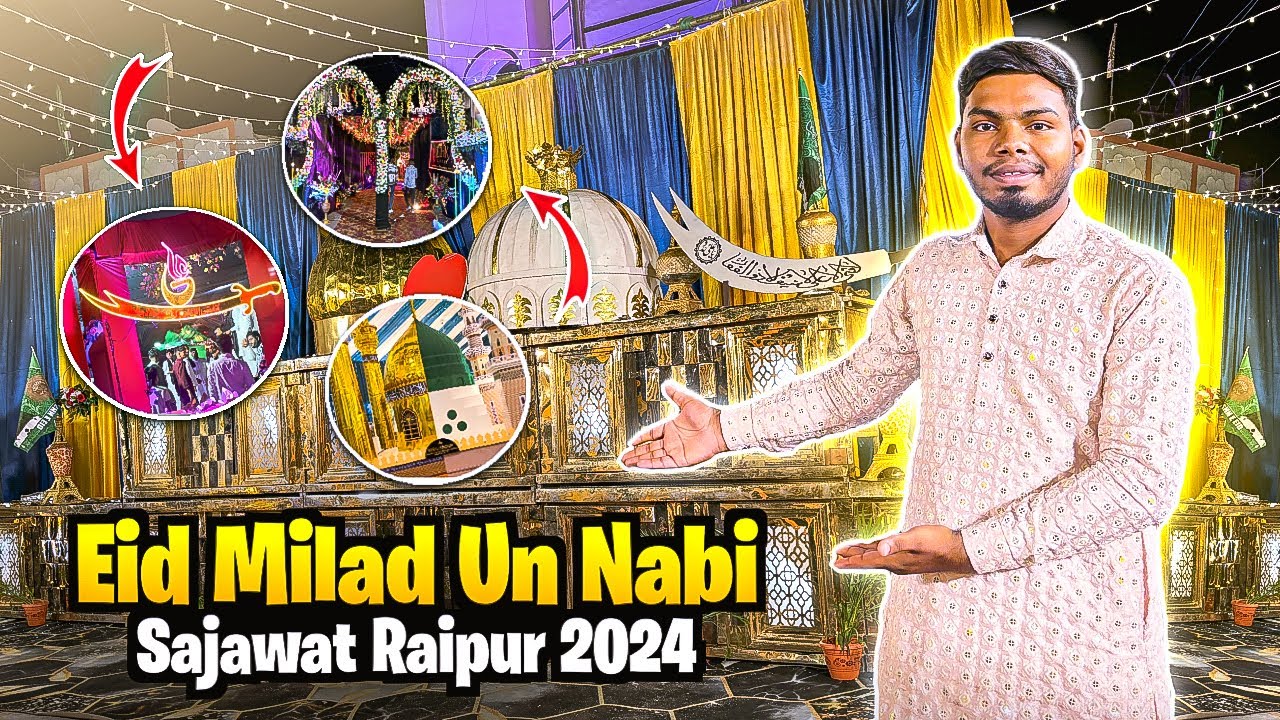 🤩 Mind Blowing Decoration At Raipur ❤️ Eid Milad Un Nabi Raipur 2024 Ki Sajawat ( Ft. Aaftab Zone )