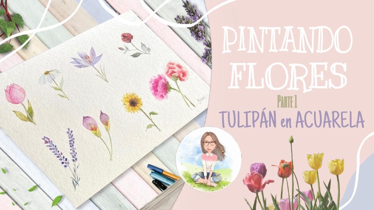 Pintar un tulipán🌷Acuarela para principiantes