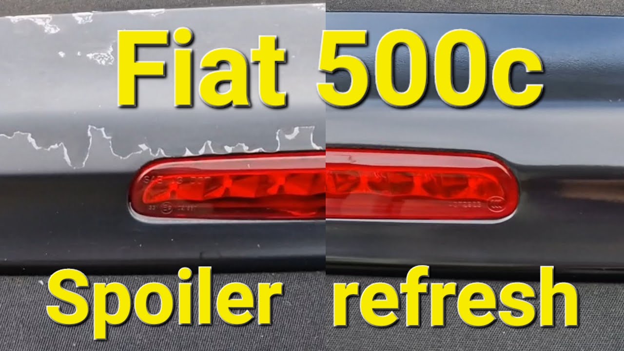 Обновлённый спойлер на крышу Fiat 500c. С отслоившимся пластиком разобрались!