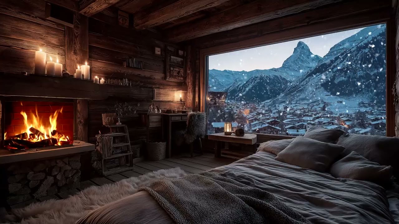 When Snow Sleeps – Silent Winter Night, Falling Snow & Cold Wind Ambience for Deep Sleep and Calm