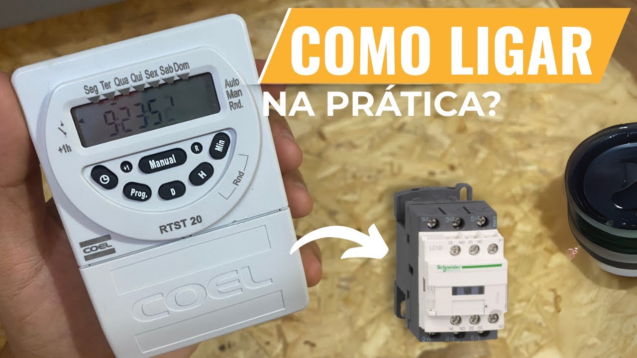 Interruptor horário com contator | Teroria e Prática | Coel RTST 20