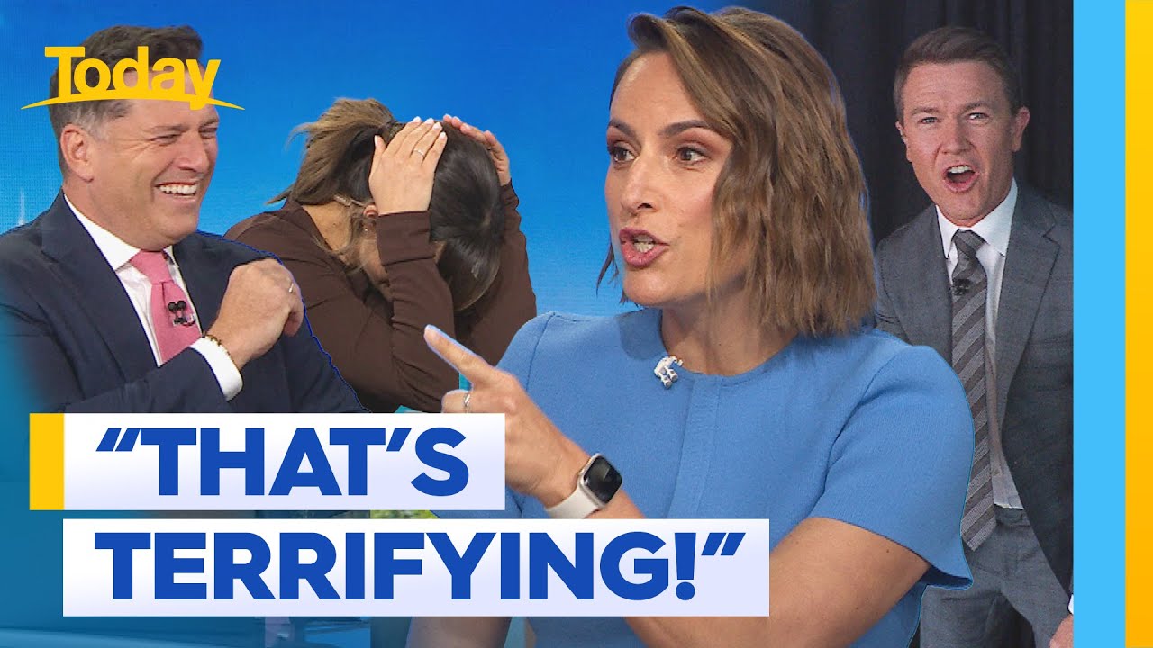 Jayne Azzopardi’s cranky ‘mummy voice’ terrifies Today co-hosts | Today Show Australia