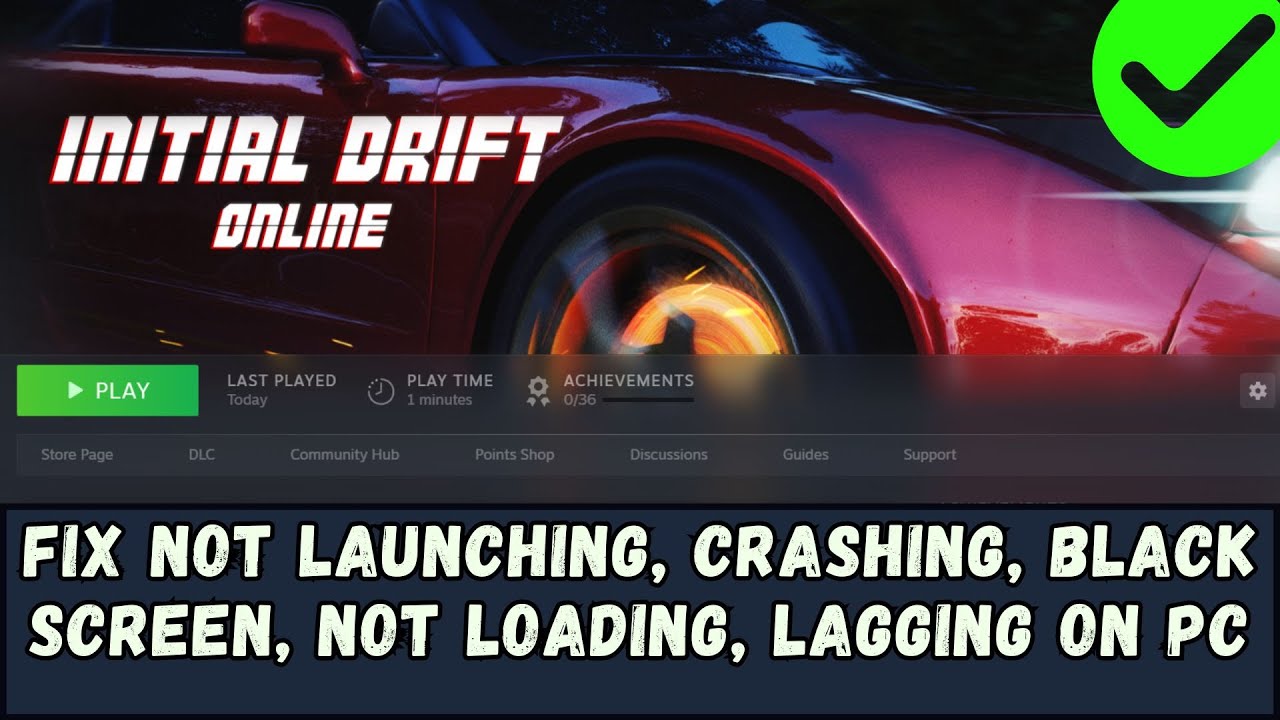 Как исправить ошибки Initial Drift Online, приводящие к сбоям/незагрузке/черному экрану/неоткрыти...