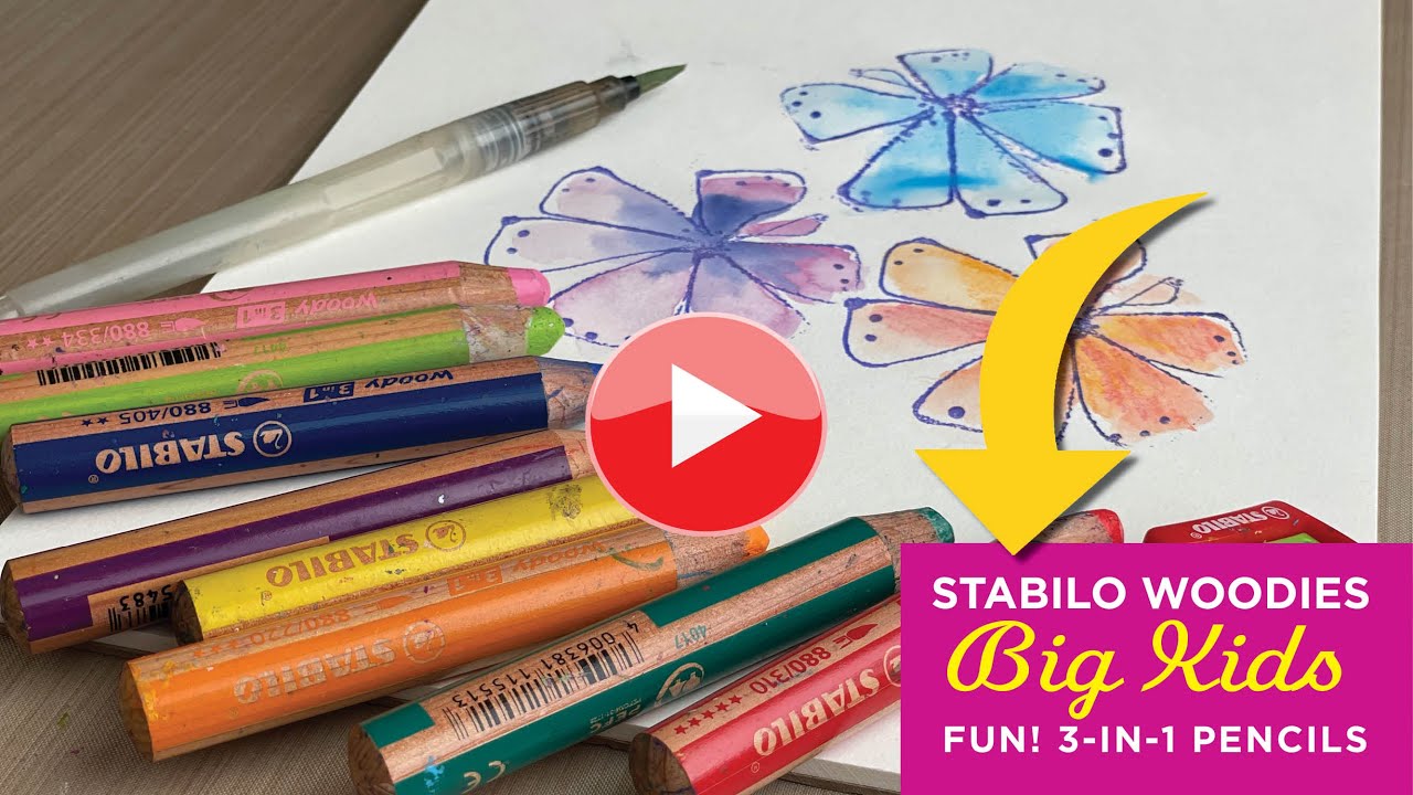 Stabilo Woodies, Mixed Media for Big Kids–Tutorial Tidbits