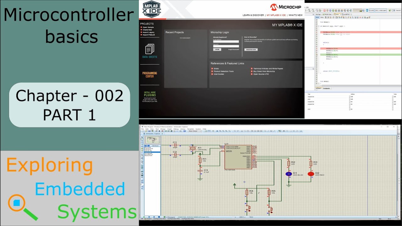 Microcontroller basic - 002 Part 1, LED blinking, Input button & software delay