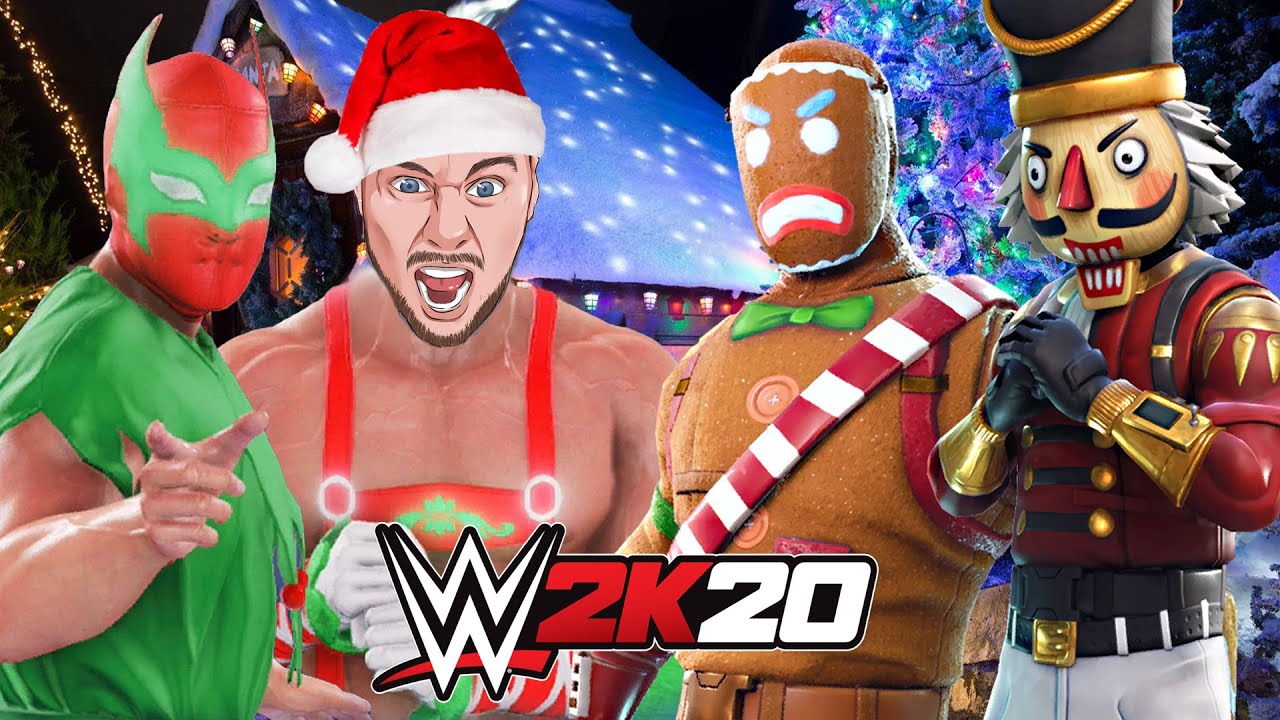 WWE 2K20 | XMAS SGF vs XMAS FORTNITE SKINS