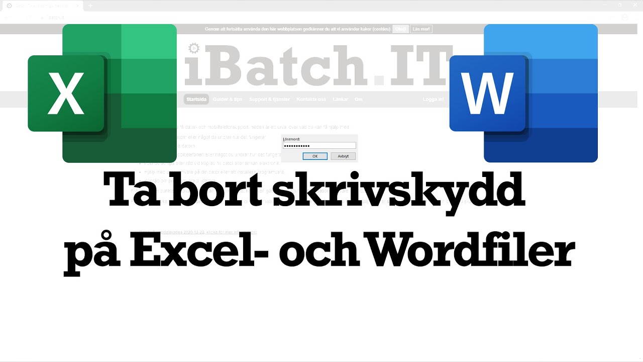Ta bort skrivskydd på Excel- & Wordfiler