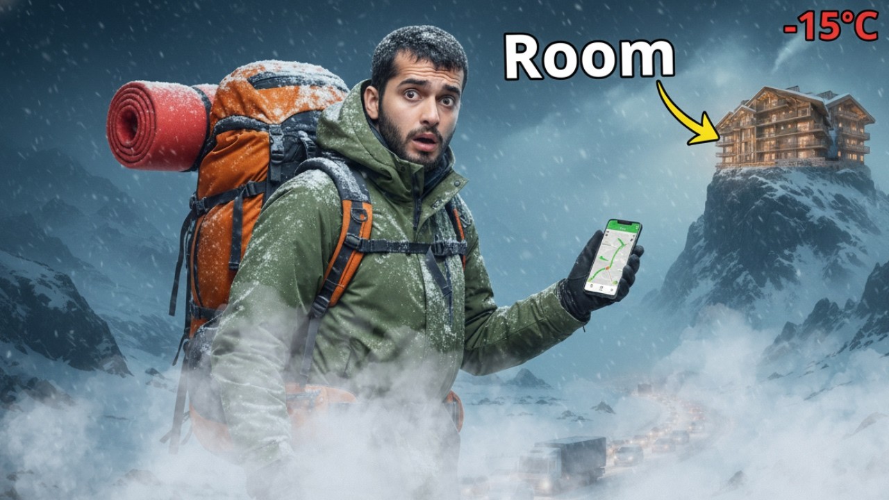 Affordable Hotel In Manali (But there’s a catch..) | क्या ये ठीक है ? Heavy Snowfall 🥶