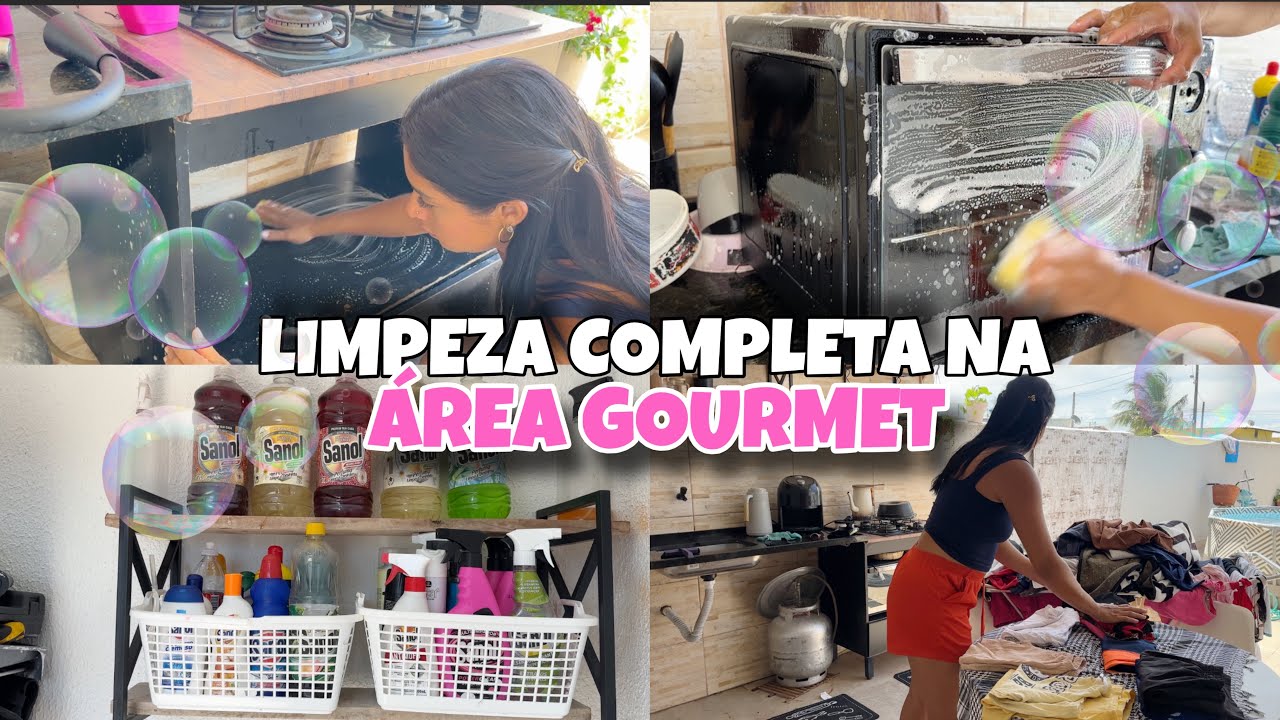 ROTINA REAL DE FAXINA PESADA | Limpeza Completa da &Aacute;rea Gourmet + Organiza&ccedil;&atilde;o 🧽✨