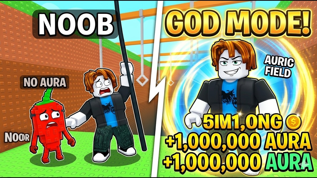 Bacon Hair gets +1,000,000 AURA From Noob to GO