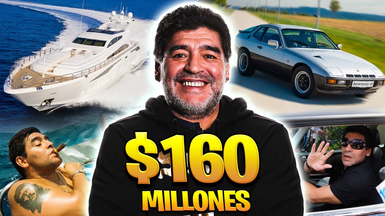 Así fue la vida de lujo de Diego Maradona | Coches, Mansiones, Yates, Relojes, Fortuna...