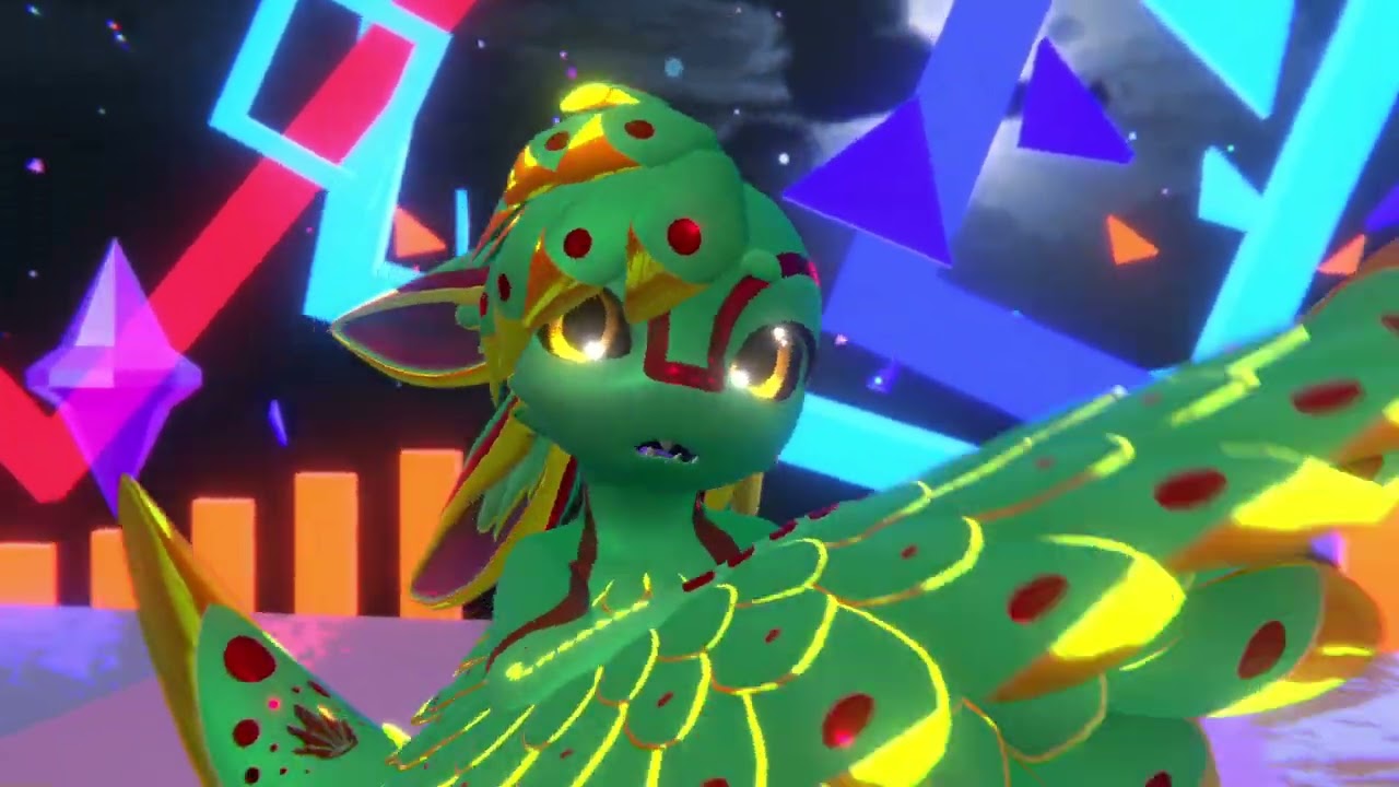 Furry birb becoming a weeb Jerry Avali Furry MMD VRChat dance Hand in Hand