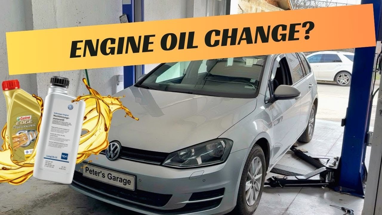 VW Golf 7 1.6 TDI Engine oil, oil filter and air filter replacement