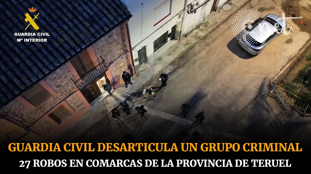 Guardia Civil desarticula grupo criminal con 86 robos, 27 de ellos en la provincia de Teruel