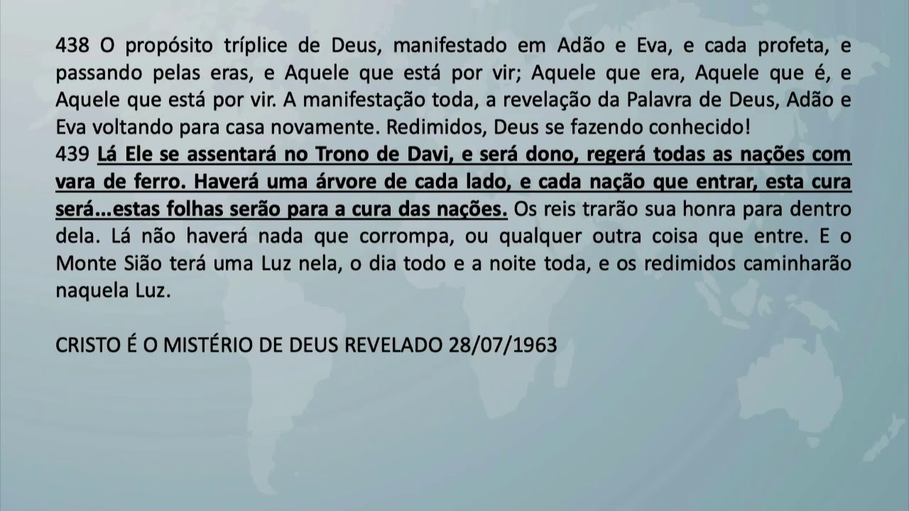 ISRAEL E AS NAÇÕES | IR. NEVILE MAIA - 03/03/2020
