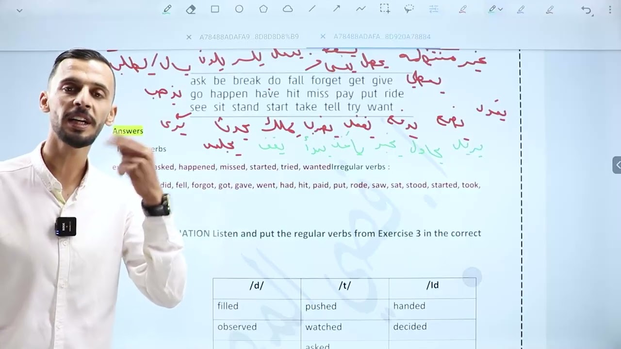 شرح مبسط لقاعدة past simple 
