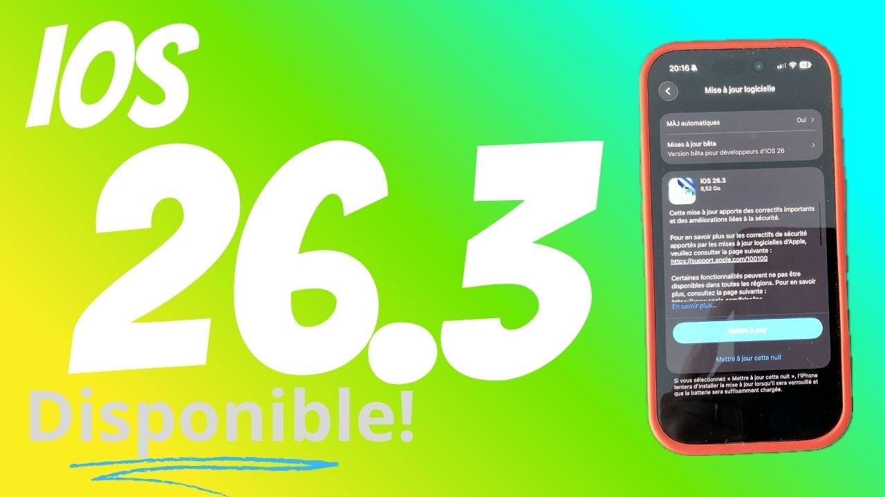 iOS 26.3 disponible! + Bonus: quel smartphone a la meilleure autonomie de batterie en 2026?