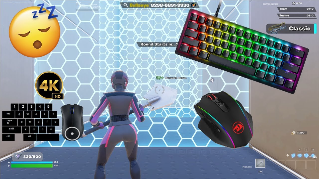 Razer Huntsman V3 Pro Mini ASMR 😴 1v1 BoxFights 🏆 Fortnite Keyboard ASMR 240 FPS 4K