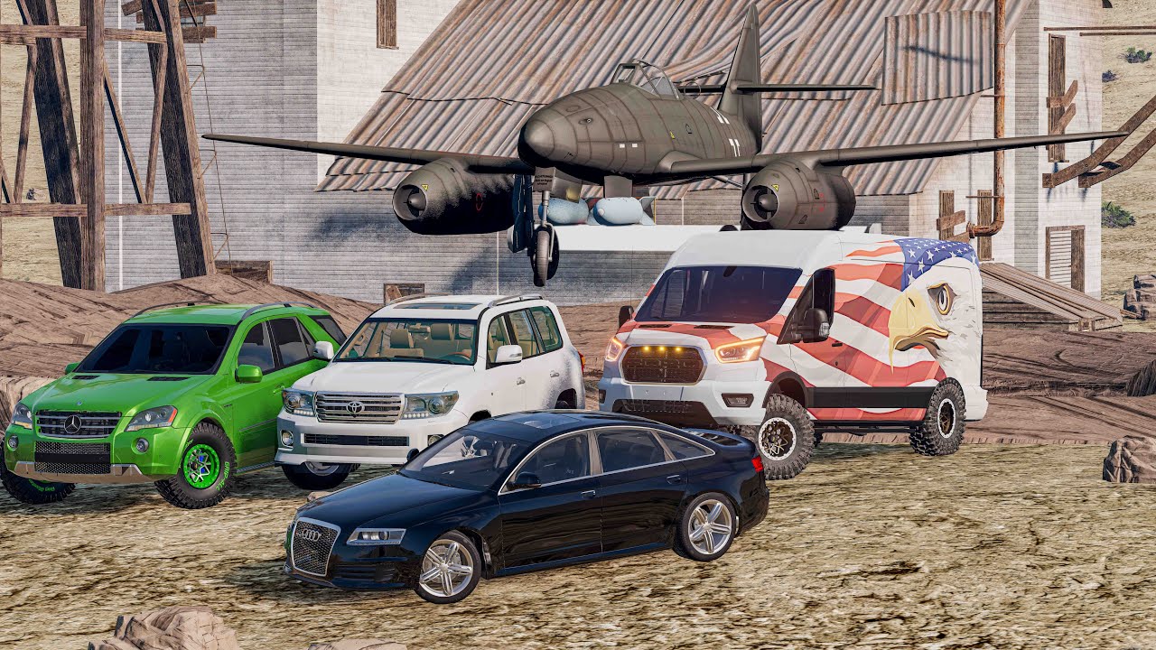 Lotu Şəmidən Ford Tranzit İlə Qaçış Planı F16 Bombası | Maşın Oyunları | BeamNG.Driver #malikbedelov